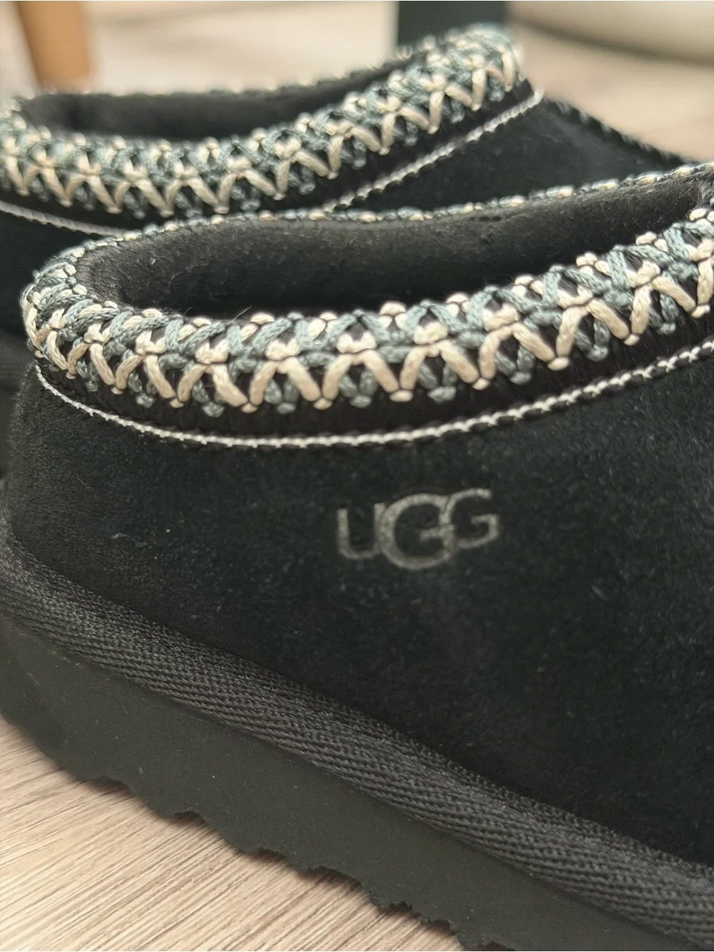UGG Kid’s Black Tasman II Slip On Slippers